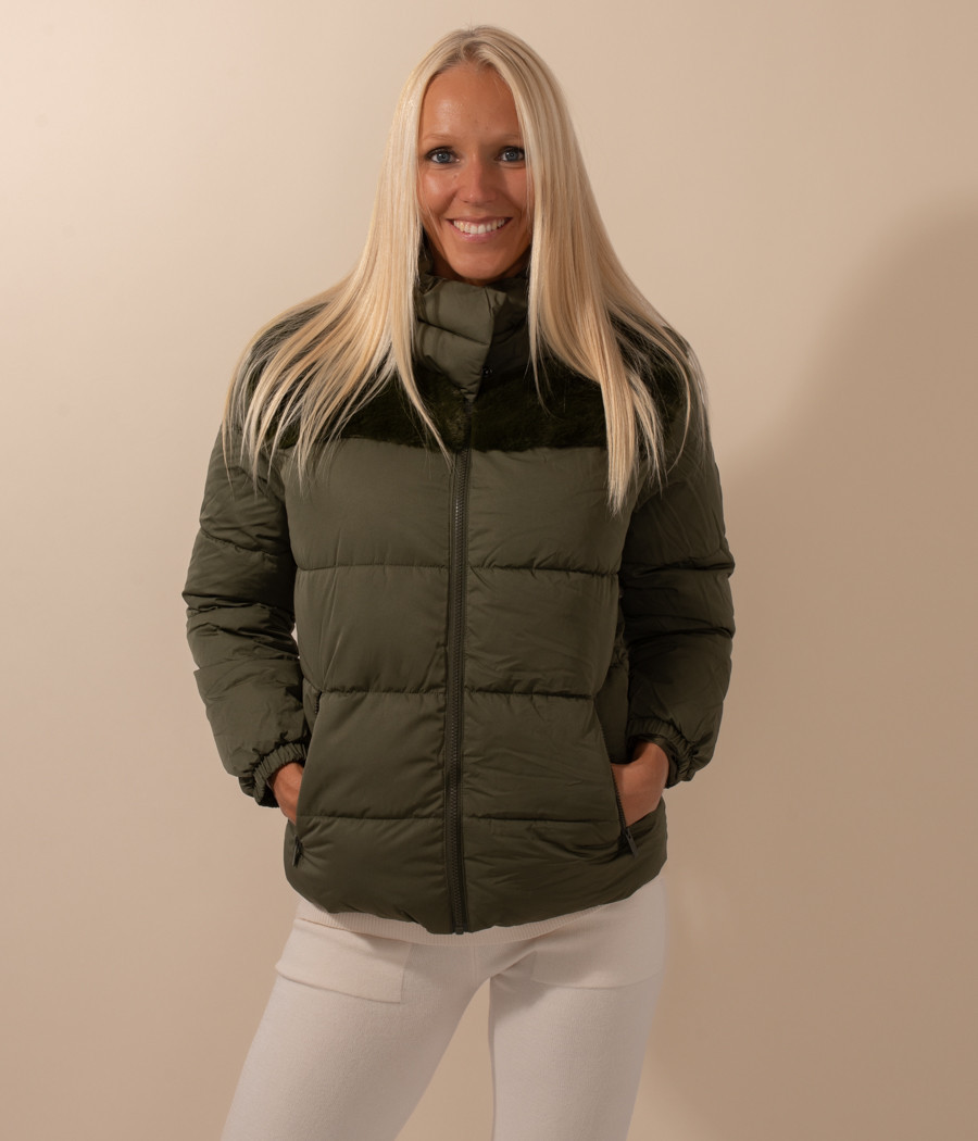 Women's fur fleece jacket