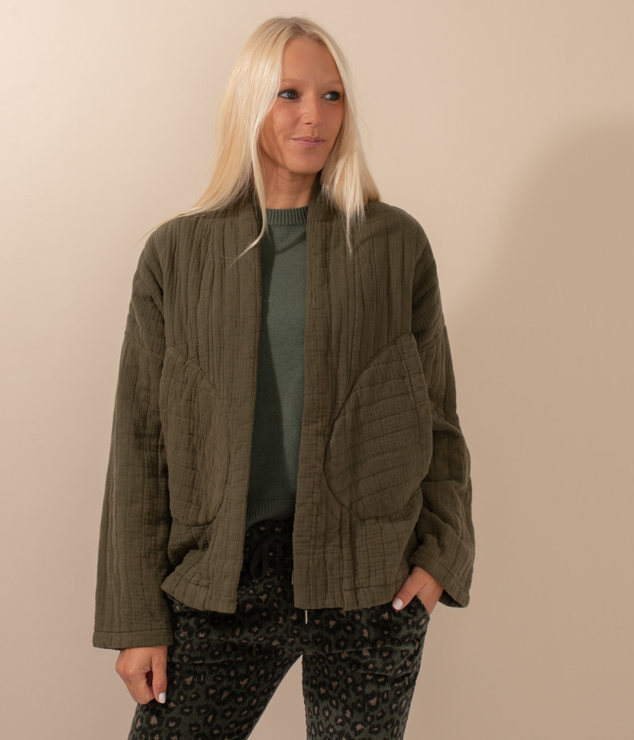 Women's plain quilted jacket