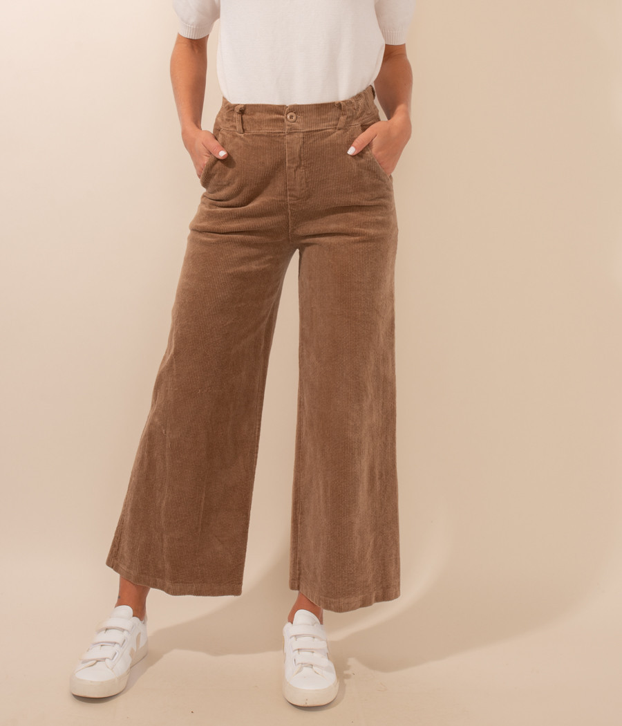 Women's plain velour trousers