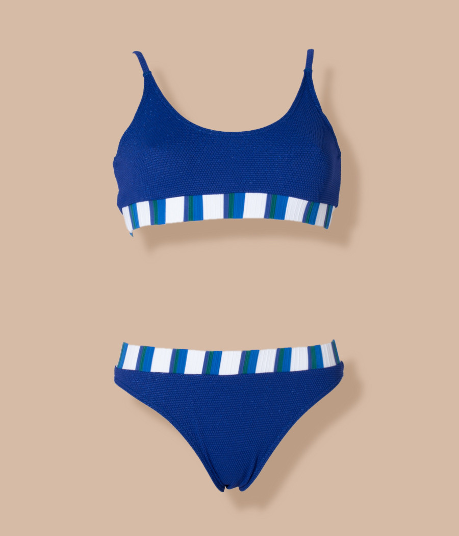 Maillot 2 pièce fille sublime saphir (Exclu web) | Kiwi Saint Tropez