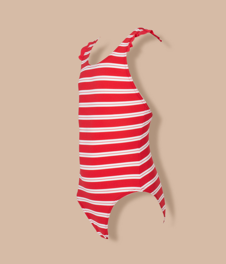 Maillot 1 pièce fille Riviera rouge (Exclu web) | Kiwi Saint Tropez