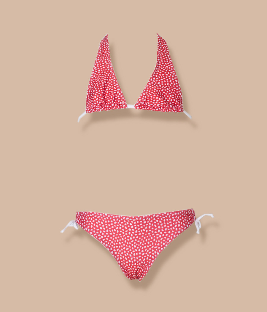 Girl's 2-piece triangle swimming costume Peas (Exclu web)