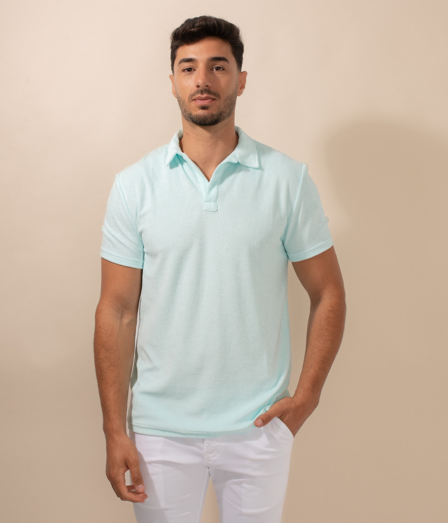 Terry men's polo shirt