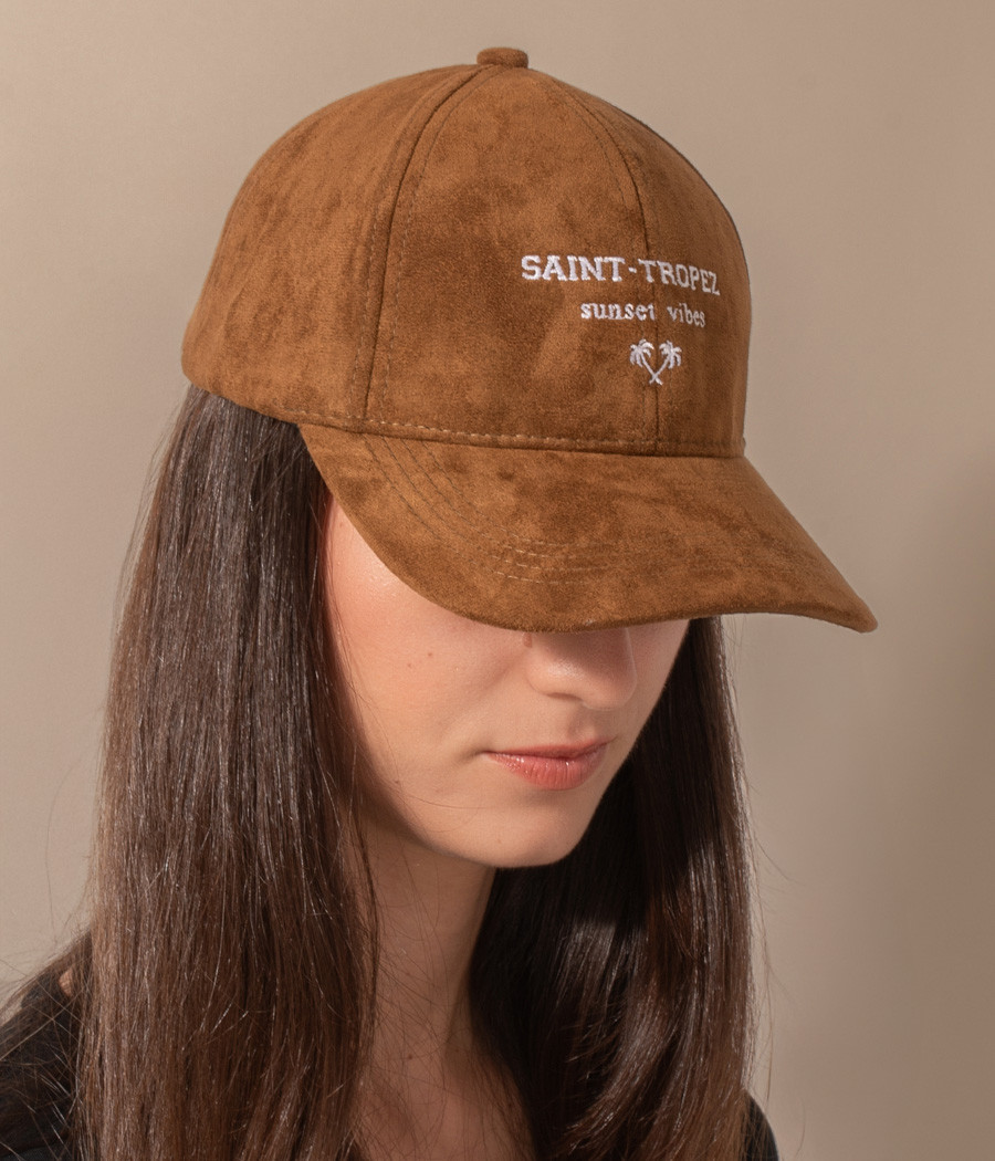 Casquette suédine brodée | Kiwi Saint Tropez