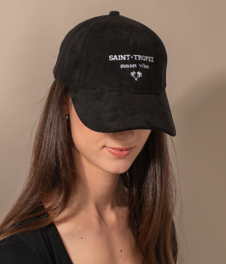 Casquette suédine brodée | Kiwi Saint Tropez