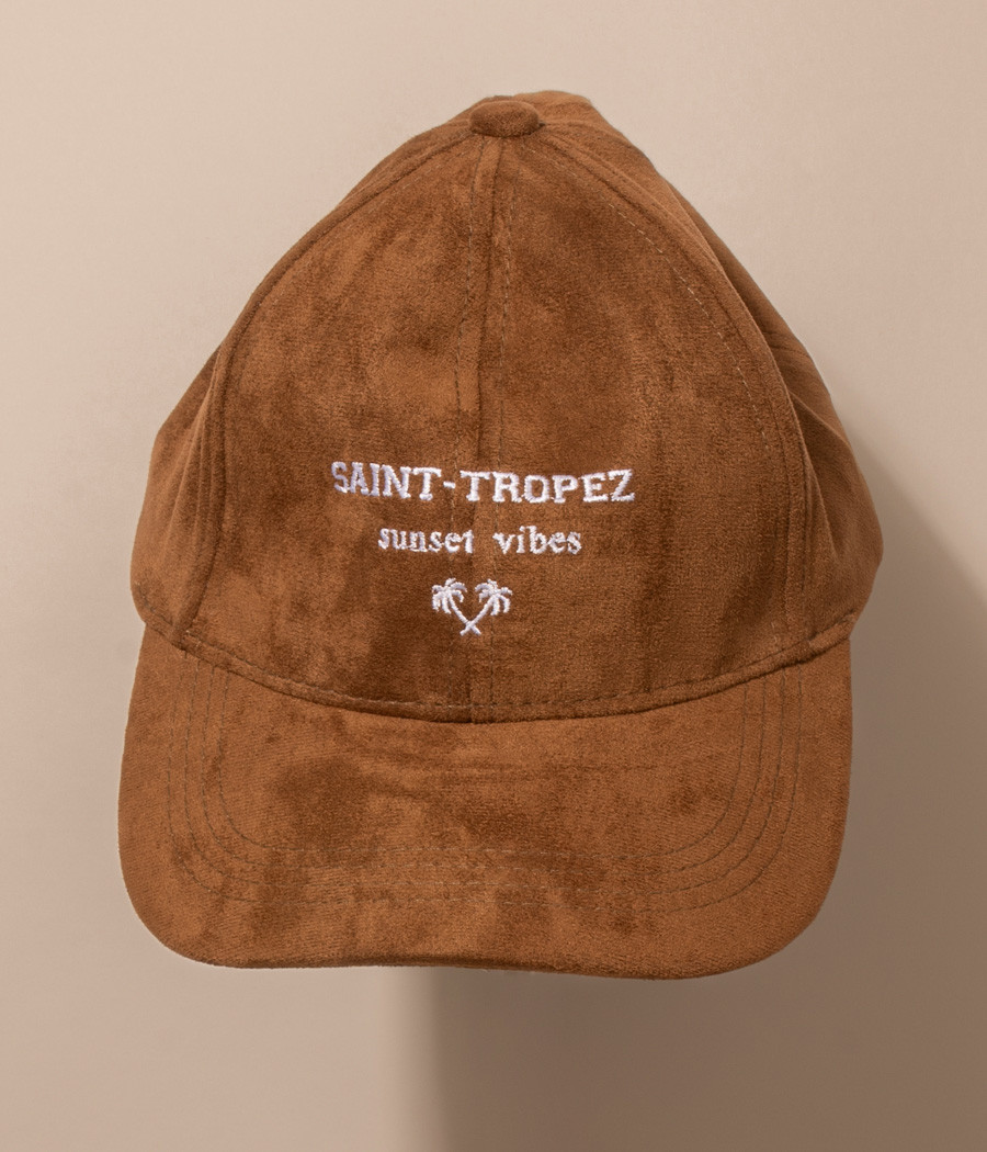 Casquette suédine brodée | Kiwi Saint Tropez