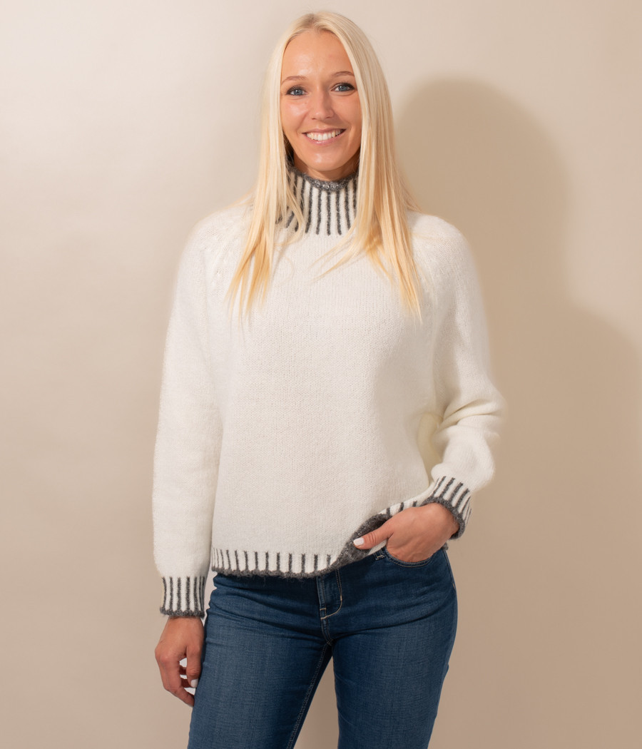 Pull femme col montant Sena | Kiwi Saint Tropez