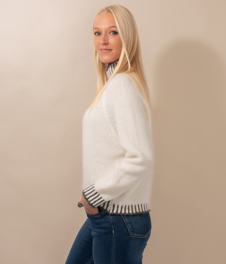 Pull femme col montant Sena | Kiwi Saint Tropez