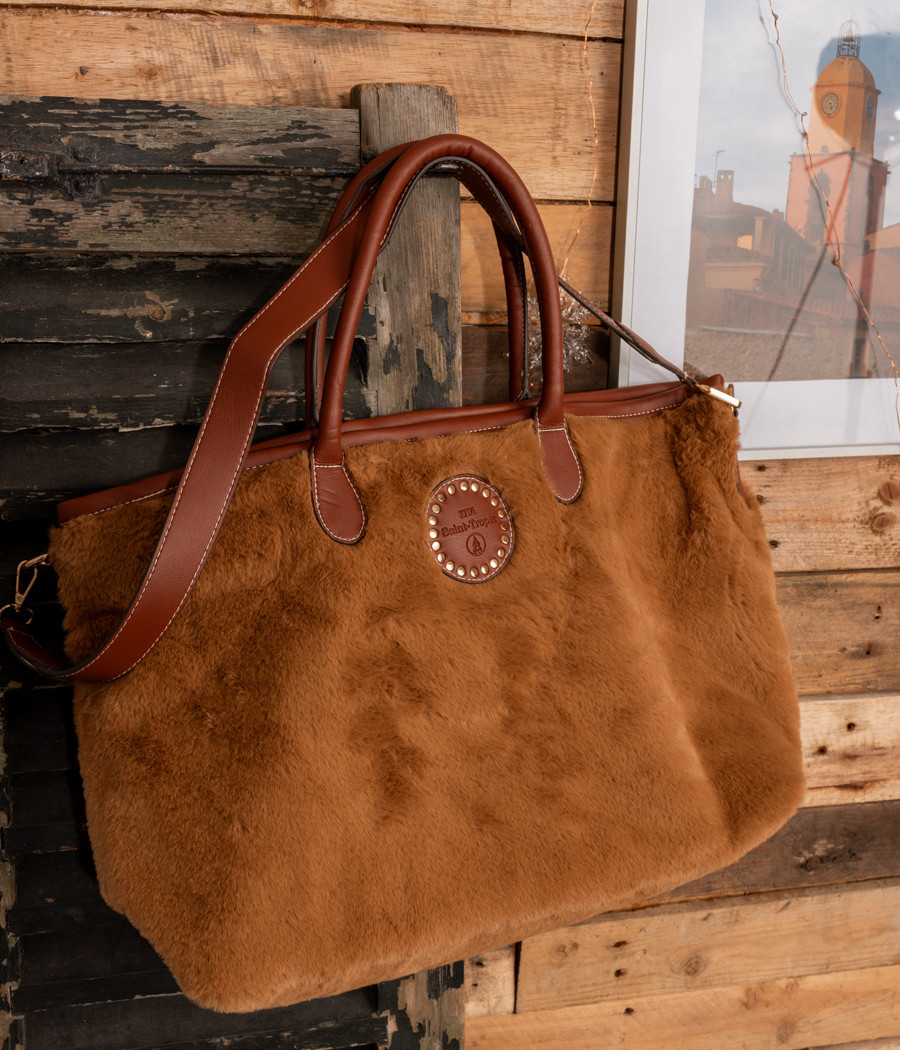 Sac symbole Shearling large | Kiwi Saint Tropez