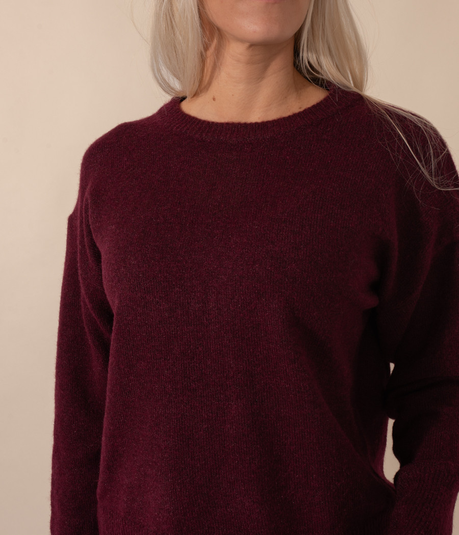 Pull femme col rond Rose | Kiwi Saint Tropez