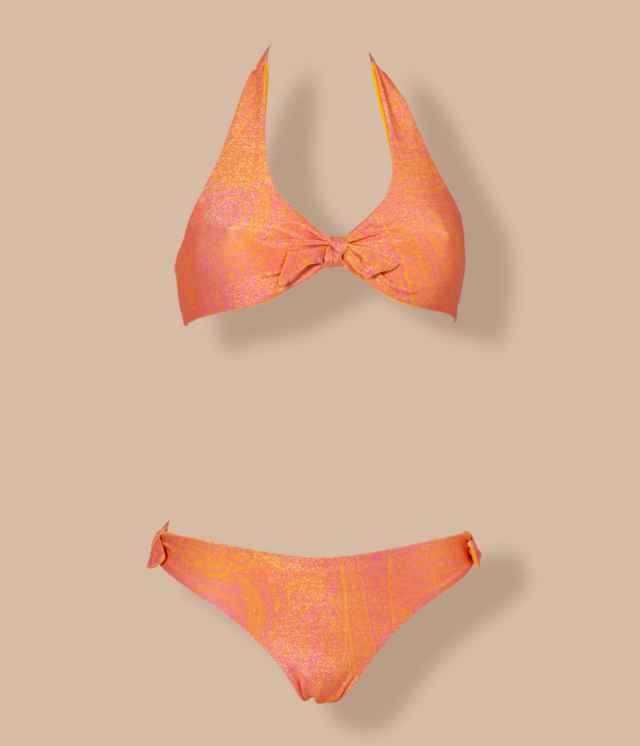 Maillot 2 pièces fille triangle Kashmir | Kiwi Saint Tropez