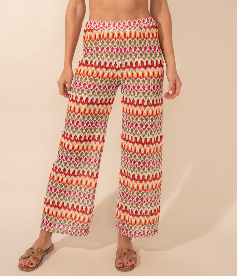 Pantalon femme crochet Hippie | Kiwi Saint Tropez