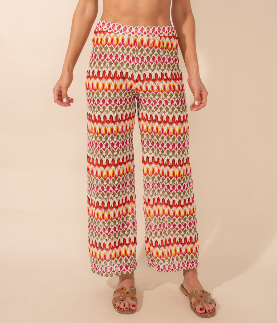 Pantalon femme crochet Hippie | Kiwi Saint Tropez