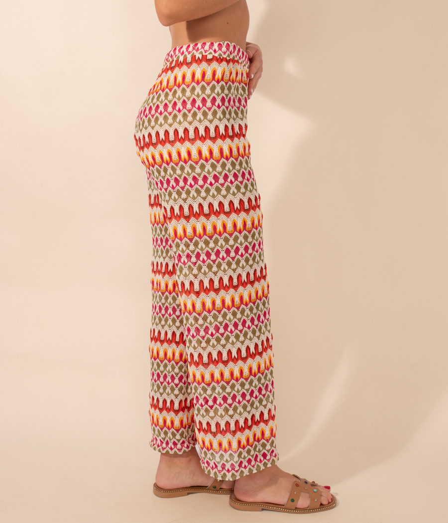 Pantalon femme crochet Hippie | Kiwi Saint Tropez