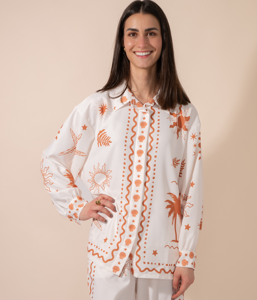 Women's long-sleeved shell shirt - Shirts | Kiwi Saint Tropez