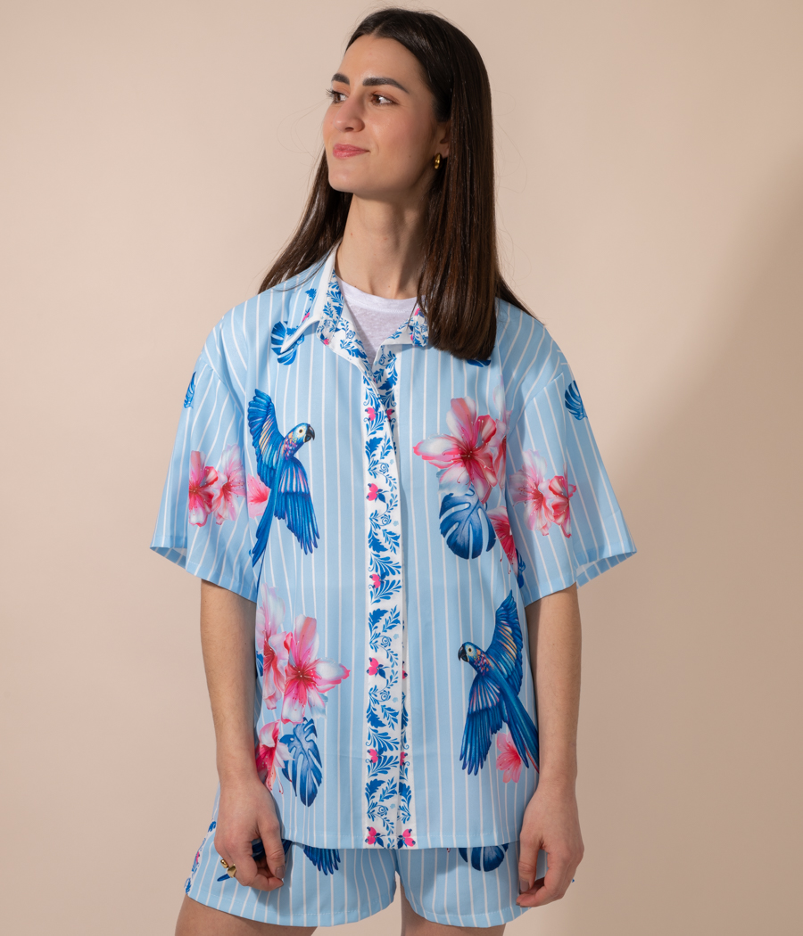 Chemise femme Tropical manches courtes - Chemises | Kiwi Saint Tropez