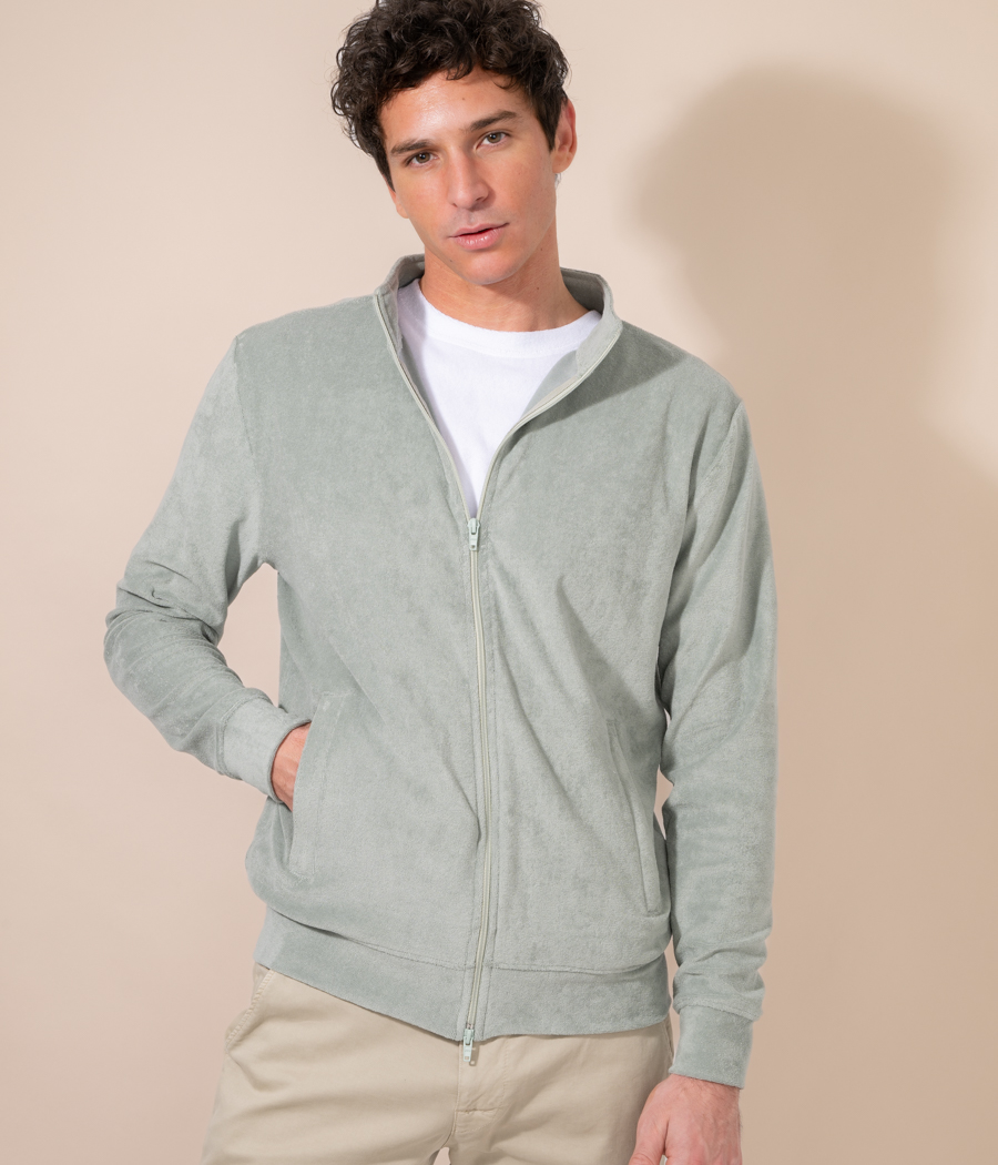 Terry men's stand-up collar jacket - Sweaters and cardigans | Kiwi Saint Tropez