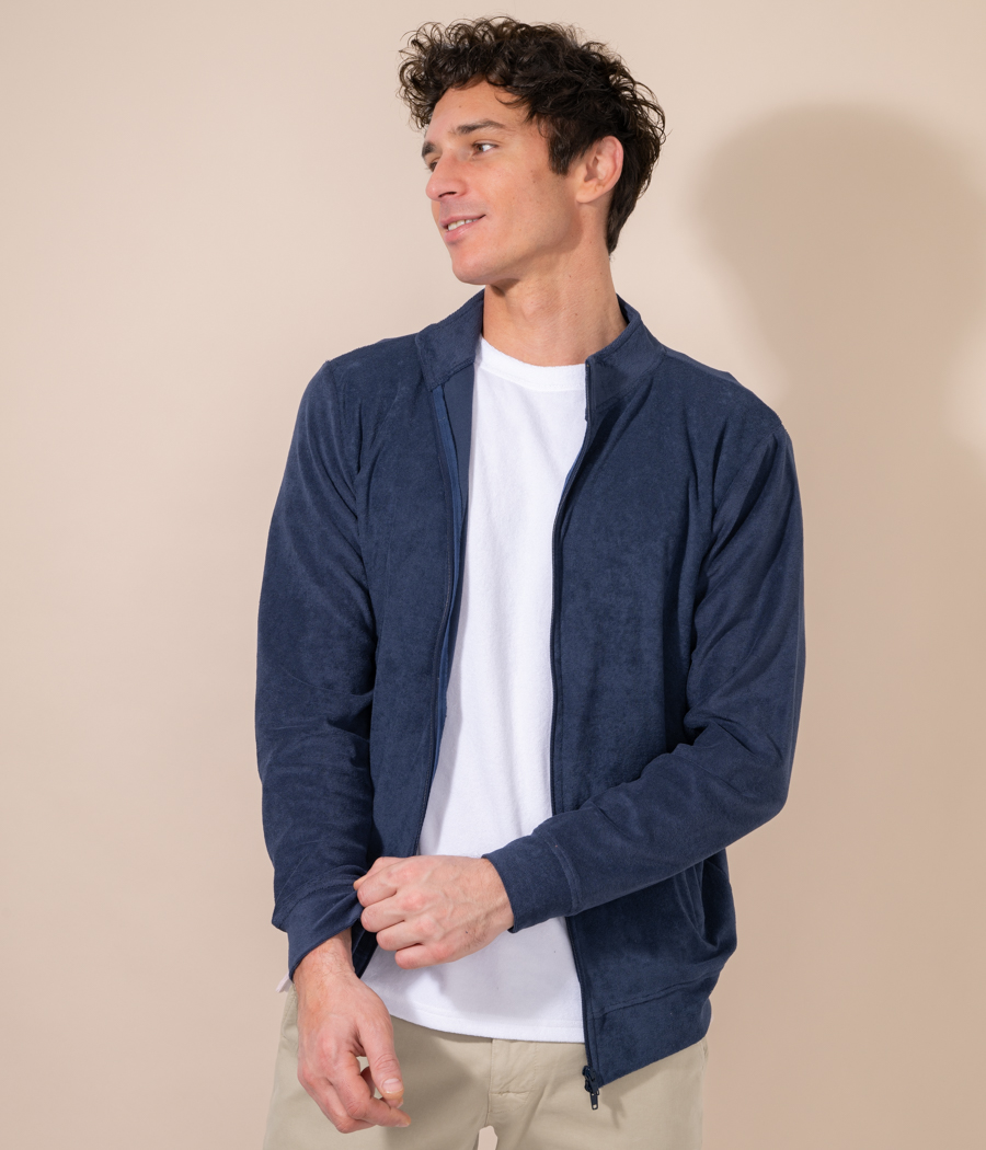 Terry men's stand-up collar jacket - Sweaters and cardigans | Kiwi Saint Tropez