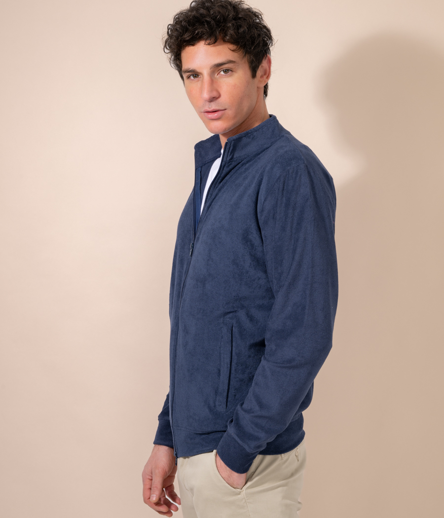 Veste homme col montant Terry - Pulls et gilets | Kiwi Saint Tropez