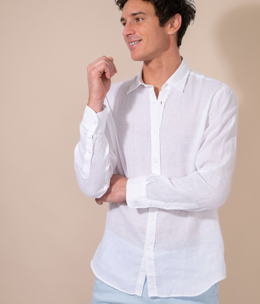 Chemise homme en lin Laos - Chemises | Kiwi Saint Tropez