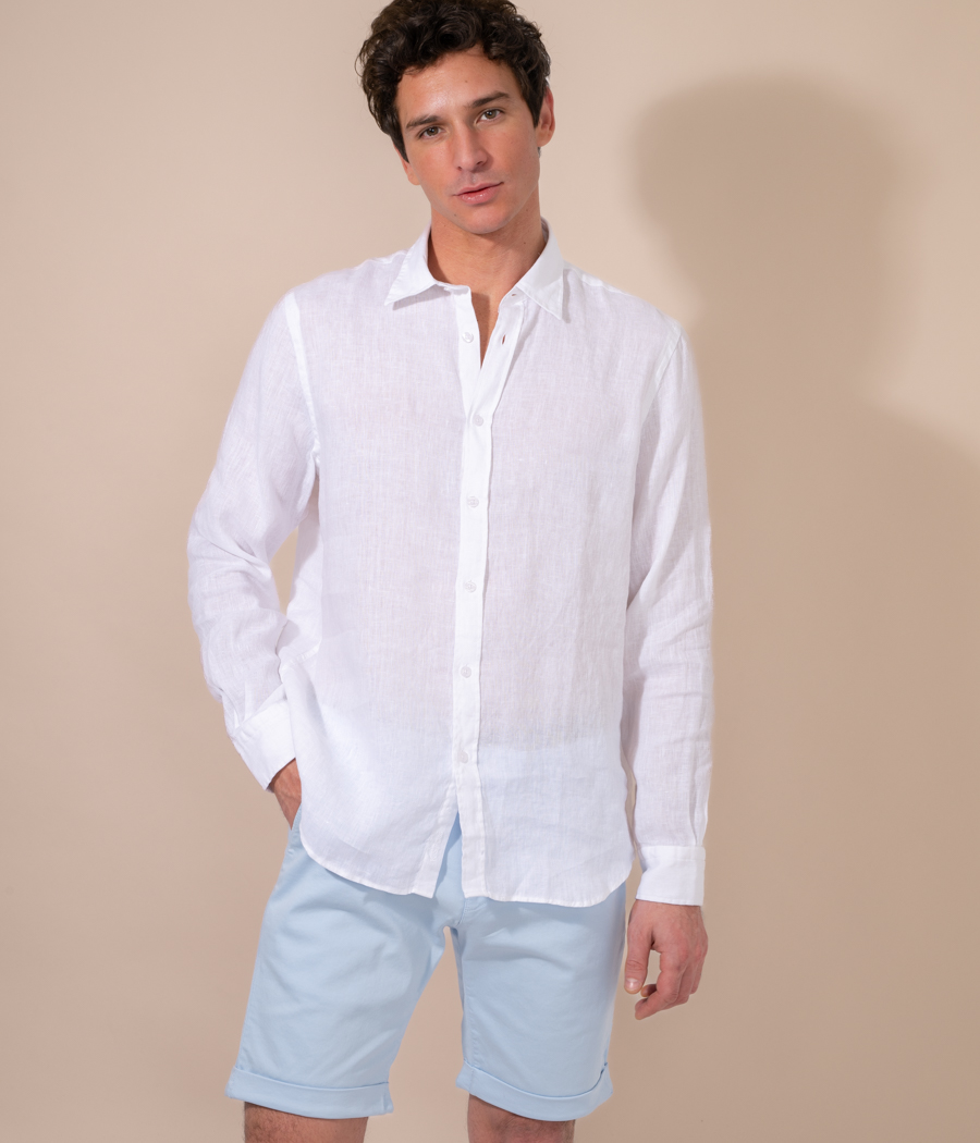 Chemise homme en lin Laos - Chemises | Kiwi Saint Tropez