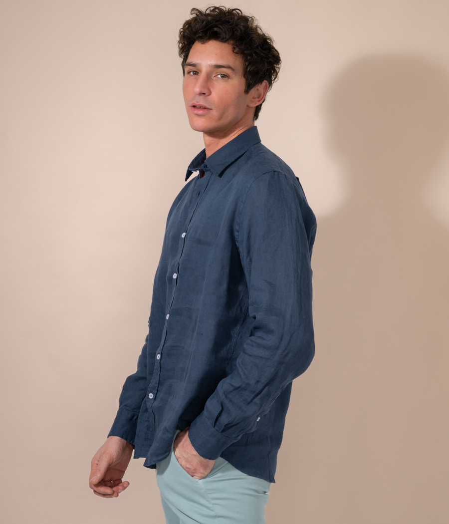 Chemise homme en lin Laos - Chemises | Kiwi Saint Tropez