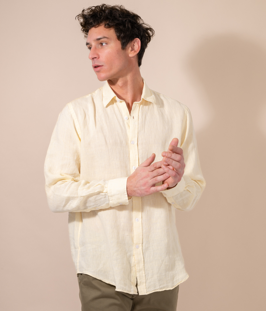 Chemise homme en lin Laos - Chemises | Kiwi Saint Tropez