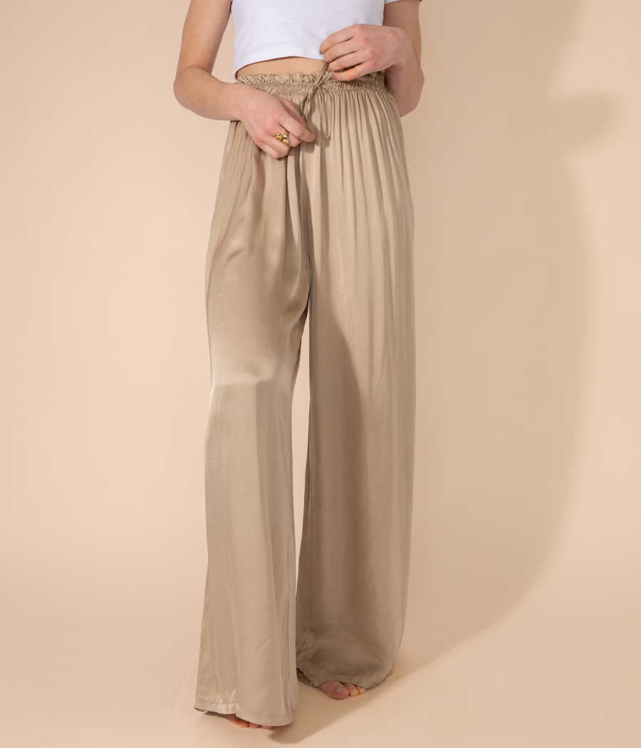 Pantalon femme satin Vicky - Pantalons | Kiwi Saint Tropez