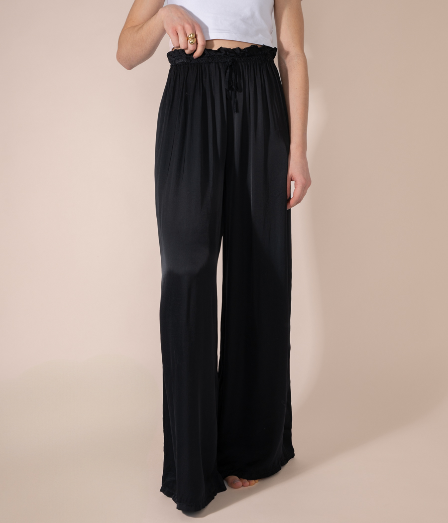 Women's satin trousers Vicky - Pantalons | Kiwi Saint Tropez